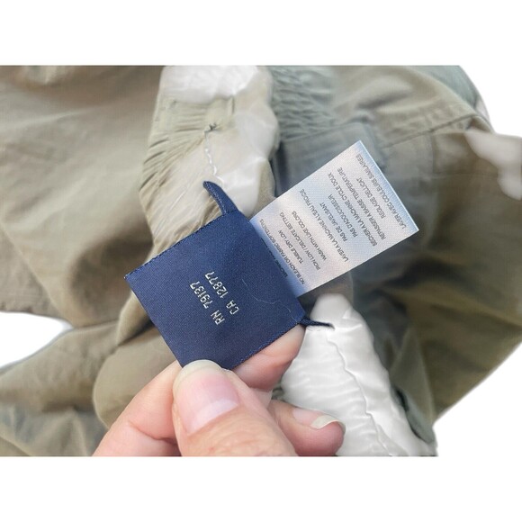 ExOfficio Nomad Pant Mens Large Nylon Green Elastic‎ Waist Hiking Cargo Pockets - Picture 7 of 12